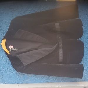 DKNY Donna Karan New York Black Velvet Silk Tuxedo Blazer Jacket.